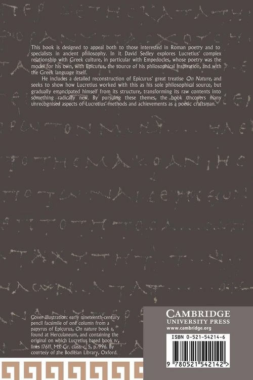 Produktbild: Lucretius and the Transformation of Greek Wisdom