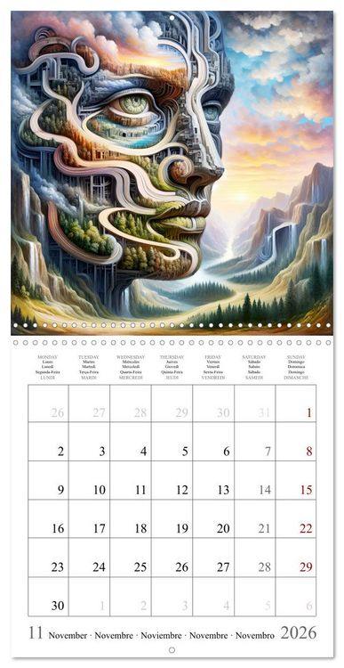 Produktbild: Visages de la m&eacute;tropole (Calendrier mural carr&eacute; 2026 30x30 cm) Calendrier double avec une page pour vos prises de notes
