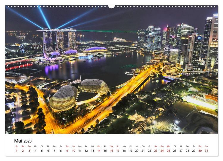 Produktbild: Singapur - Perle S&uuml;dostasiens (Wandkalender 2026 DIN A2 quer), CALVENDO Monatskalender