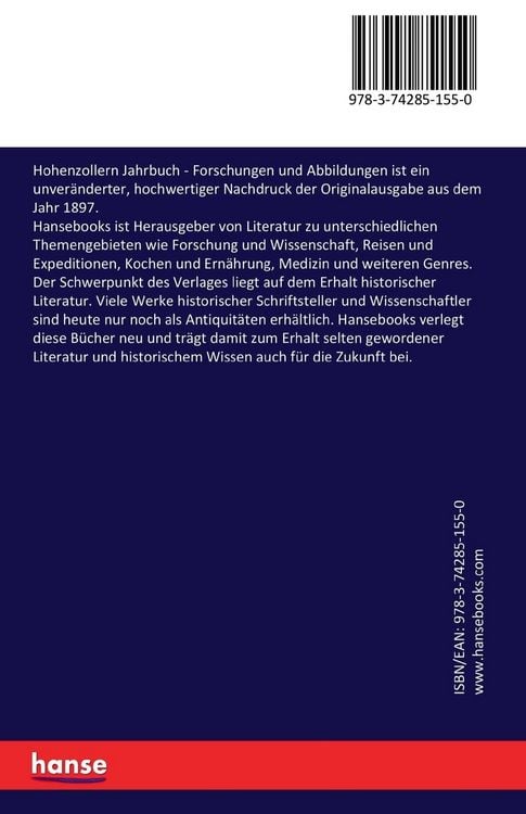 Produktbild: Hohenzollern Jahrbuch