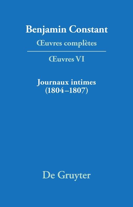 Produktbild: Journaux intimes (1804-1807) suivis de Affaire de mon p&egrave;re (1811)
