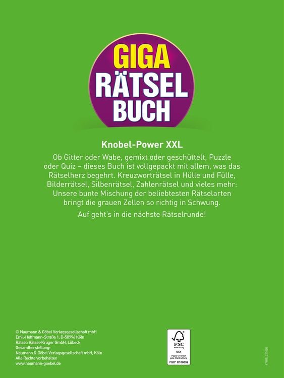Produktbild: Giga-R&auml;tselbuch 2