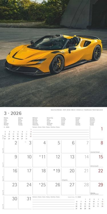 Produktbild: High Speed 2026 - Broschürenkalender 30x30 cm (30x60 geöffnet) - Kalender mit Platz für Notizen - Bildkalender - Wandplaner - Technikkalender