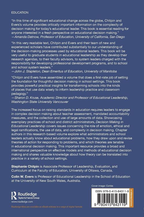 Produktbild: Decision Making in Educational Leadership