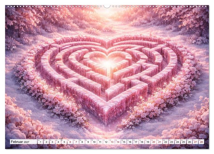 Produktbild: Labyrinth - Die stille Kunst der Umwege (hochwertiger Premium Wandkalender 2027 DIN A2 quer), Kunstdruck in Hochglanz