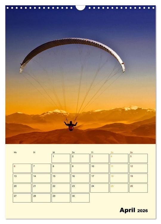 Produktbild: Paragliding - extrem aufregend (Wandkalender 2026 DIN A3 hoch), CALVENDO Monatskalender