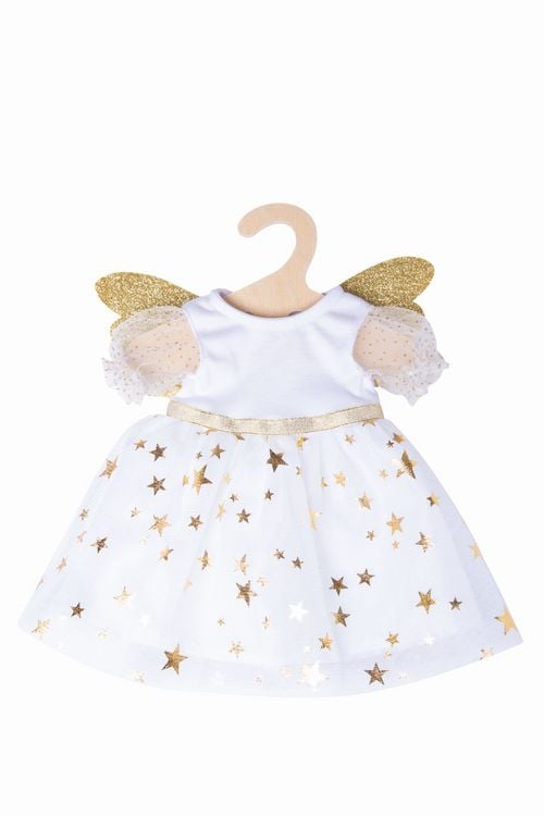 Produktbild: Puppen-Kleid Schutzengel mit Sternen-Haarband, Gr. 35-45 cm