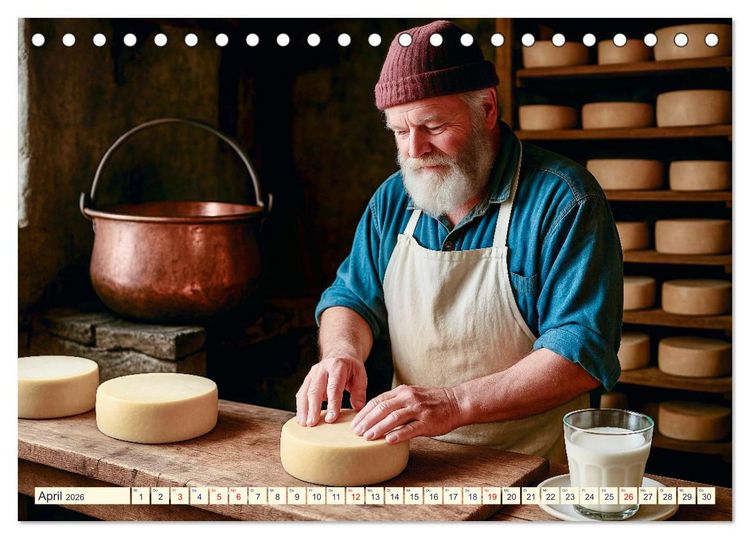 Produktbild: Milch und Milchprodukte (Tischkalender 2026 DIN A5 quer), CALVENDO Monatskalender