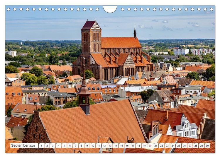 Produktbild: Wismarer Ansichten 2026 (Wandkalender 2026 DIN A4 quer), CALVENDO Monatskalender