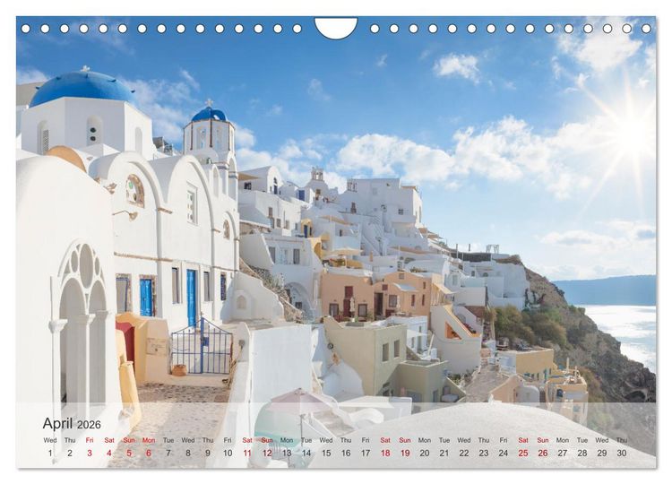 Produktbild: Whispers of Santorini (Wall Calendar 2026 DIN A4 landscape), CALVENDO 12 Month Wall Calendar
