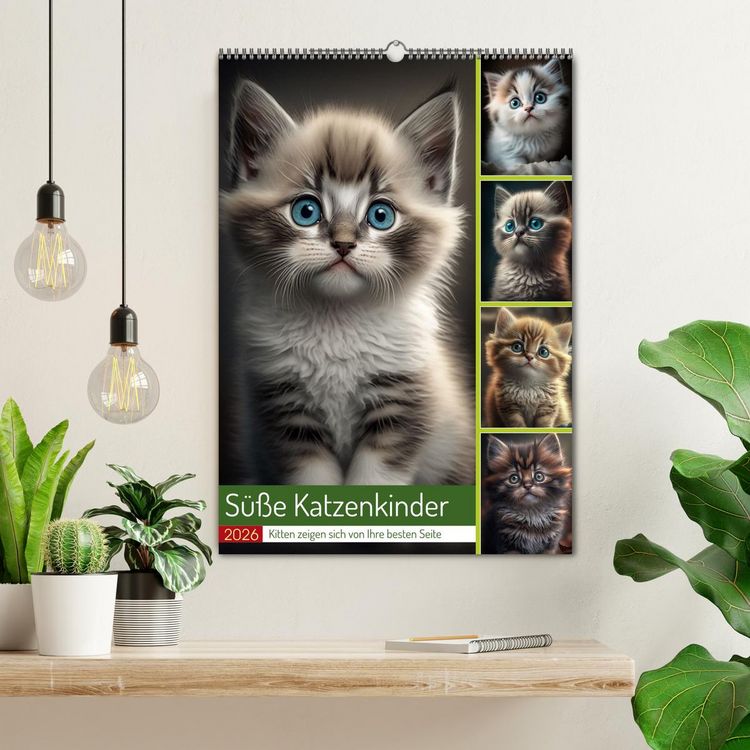 Produktbild: S&uuml;&szlig;e Katzenkinder (Wandkalender 2026 DIN A2 hoch), CALVENDO Monatskalender