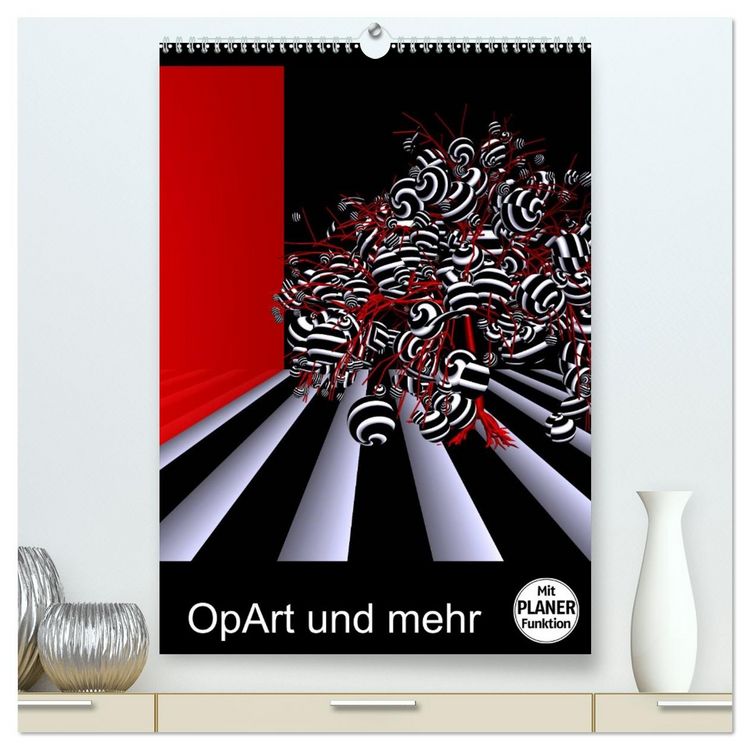 Produktbild: OpArt und mehr (hochwertiger Premium Wandkalender 2026 DIN A2 hoch), Kunstdruck in Hochglanz
