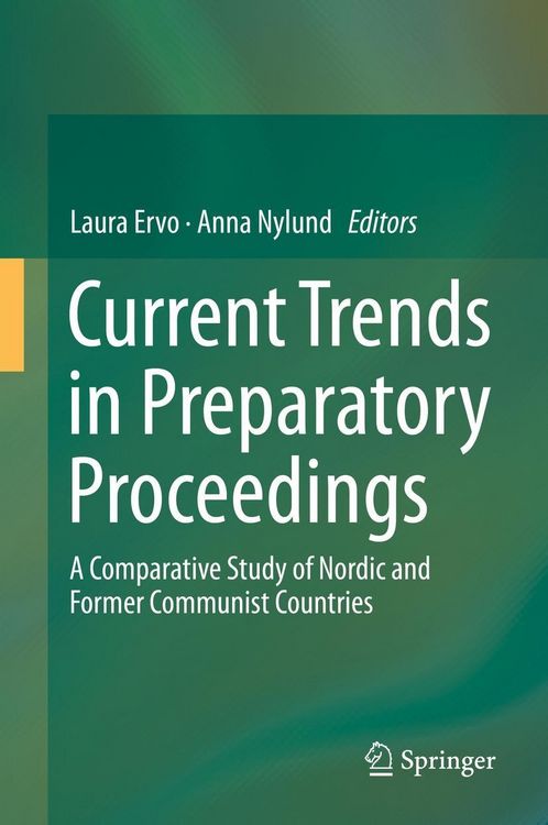 Produktbild: Current Trends in Preparatory Proceedings