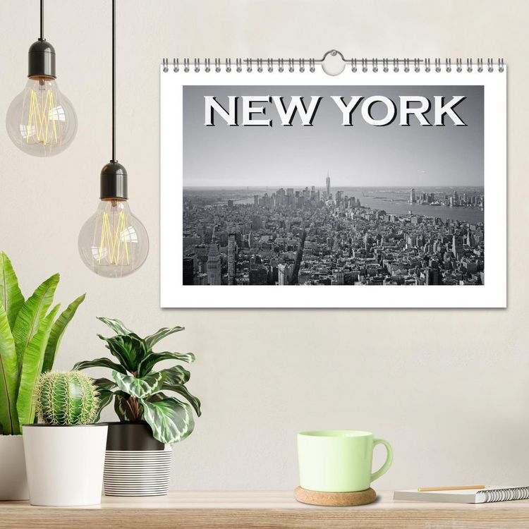 Produktbild: New York in schwarz weiss (Wandkalender 2026 DIN A4 quer), CALVENDO Monatskalender