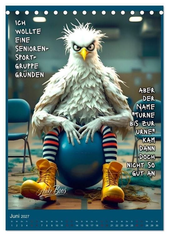 Produktbild: B&ouml;se M&ouml;wen - Jenseits des guten Geschmacks (Tischkalender 2027 DIN A5 hoch), CALVENDO Monatskalender