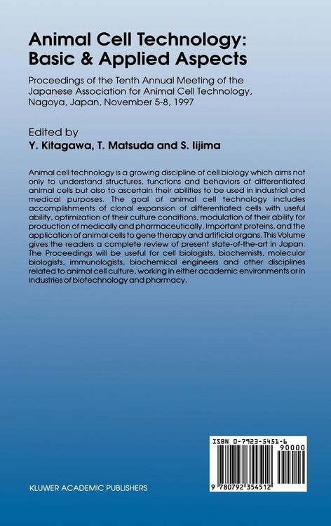 Produktbild: Animal Cell Technology: Basic & Applied Aspects