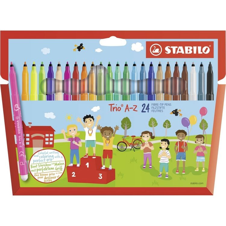 Produktbild: STABILO Filzstift -   Trio A-Z - 24er Pack - mit 24 verschiedenen Farben