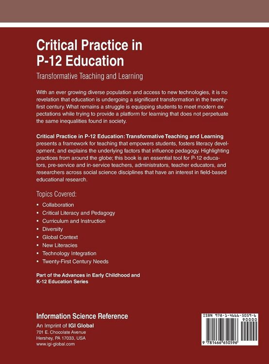 Produktbild: Critical Practice in P-12 Education