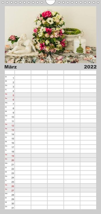 Produktbild: Familienplaner Raum f&uuml;r Blumen (Wandkalender 2022 , 21 cm x 45 cm, hoch)