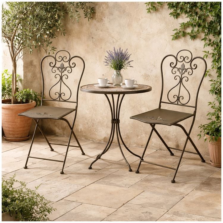 Produktbild: HTI-Living Gartenstuhl Lily 2er Set Braun Gartenstuhl Lily 2er Set Braun