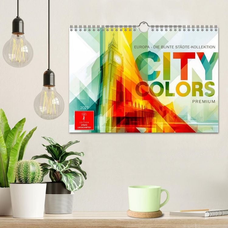 Produktbild: City Colors Europa - Die bunte St&auml;dte Kollektion (Wandkalender 2027 DIN A4 quer), CALVENDO Monatskalender