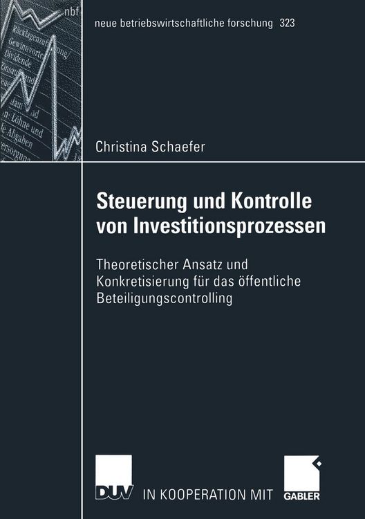 Produktbild: Steuerung und Kontrolle von Investitionsprozessen