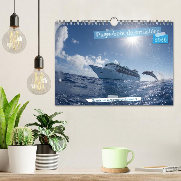 Produktbild: Paquebots de croisi&egrave;re - G&eacute;ants des mers impressionnants (Calendrier mural 2026 DIN A4 vertical), CALVENDO calendrier mensuel