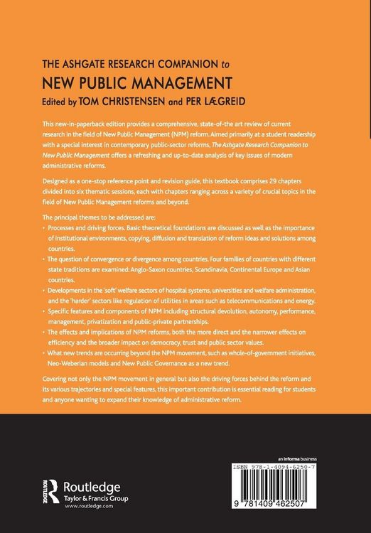 Produktbild: The Ashgate Research Companion to New Public Management