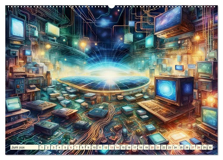 Produktbild: Vernetzte Visionen (hochwertiger Premium Wandkalender 2026 DIN A2 quer), Kunstdruck in Hochglanz