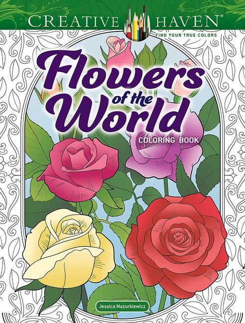 Produktbild: Creative Haven Flowers of the World Coloring Book