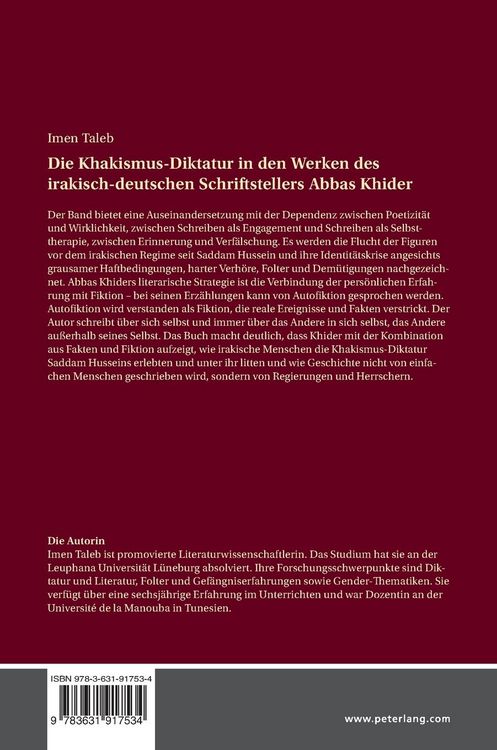 Produktbild: Die Khakismus-Diktatur in den Werken des irakisch-deutschen Schriftstellers Abbas Khider