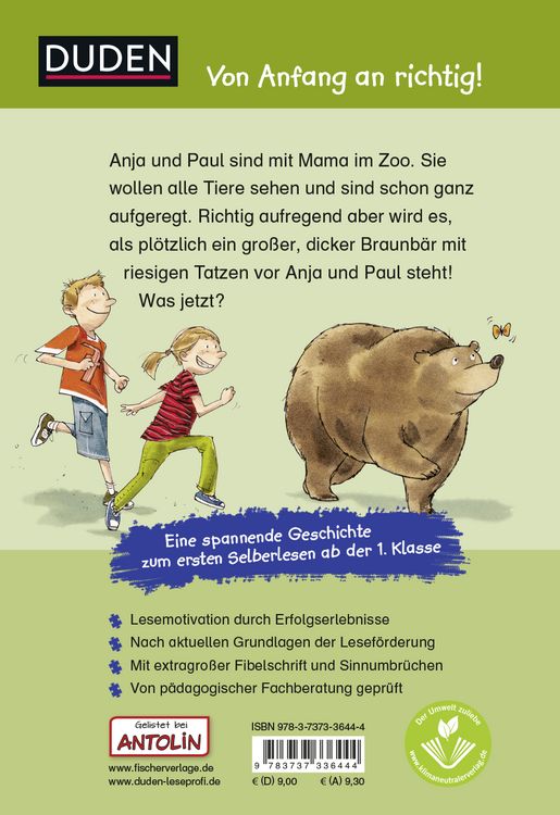 Produktbild: Duden Leseprofi &ndash; Ein B&auml;r rei&szlig;t aus, 1. Klasse