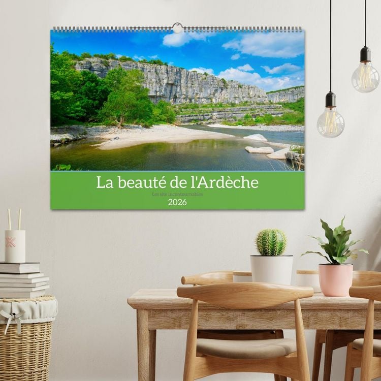 Produktbild: La beaut&eacute; de l'Ard&egrave;che (Calendrier mural 2026 DIN A2 vertical), CALVENDO calendrier mensuel