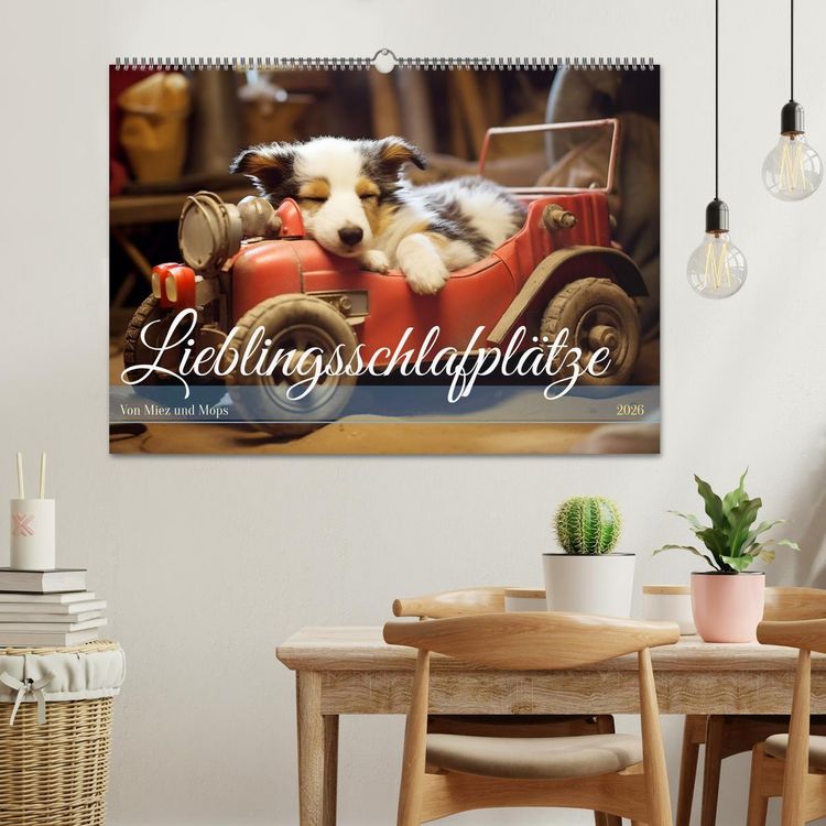 Produktbild: Lieblingsschlafpl&auml;tze (Wandkalender 2026 DIN A2 quer), CALVENDO Monatskalender