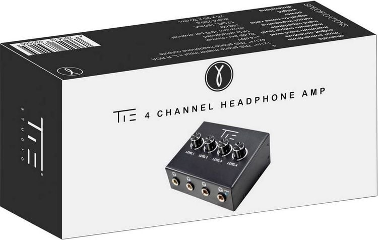 Produktbild: Tie Studio 4 Kanal Kopfh&ouml;rerverst&auml;rker Schwarz