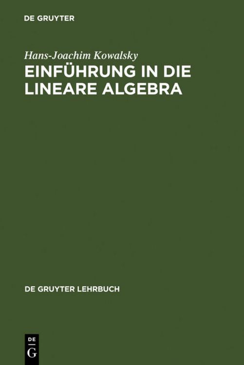 Produktbild: Einf&uuml;hrung in die lineare Algebra