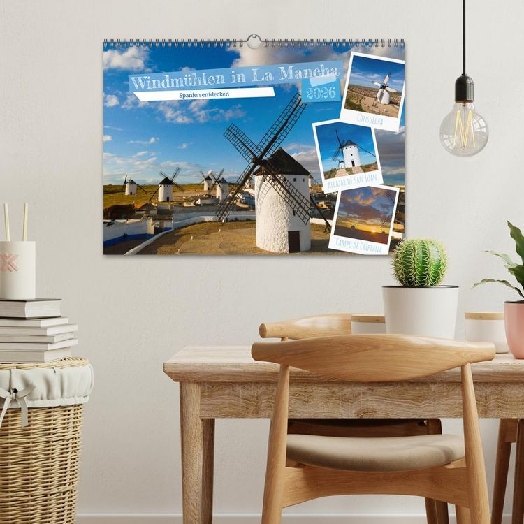 Produktbild: Windm&uuml;hlen in La Mancha (Wandkalender 2026 DIN A3 quer), CALVENDO Monatskalender