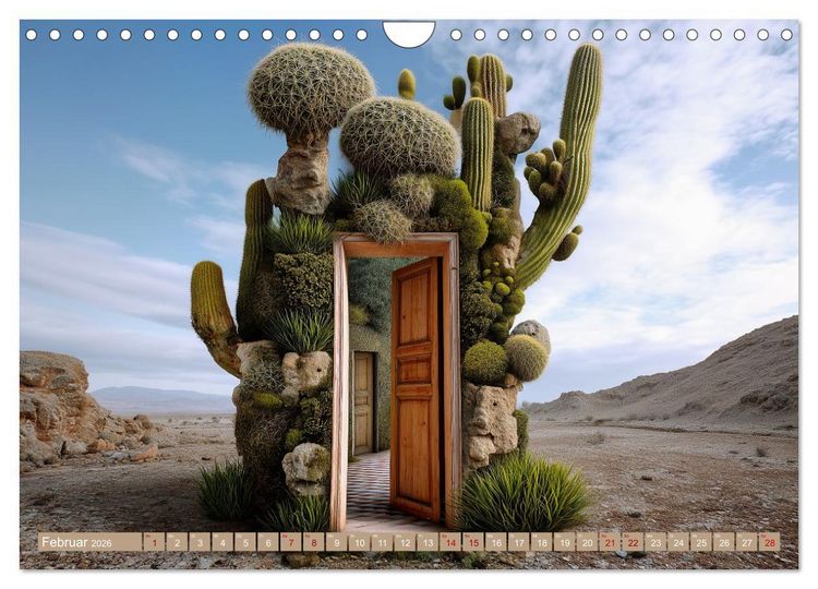 Produktbild: Kaktuswelten. Fantasie in Gr&uuml;n und Dorn (Wandkalender 2026 DIN A4 quer), CALVENDO Monatskalender