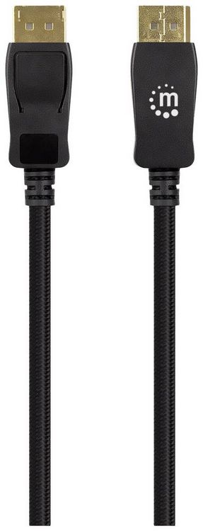 Produktbild: Manhattan DisplayPort Anschlusskabel DisplayPort Stecker, DisplayPort Stecker 2.00 m Schwarz 353618 8K UHD DisplayPort-Kabel