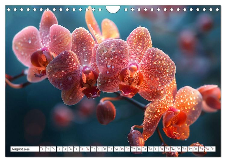Produktbild: Orchideen - farbenfroh durchs Jahr (Wandkalender 2026 DIN A4 quer), CALVENDO Monatskalender