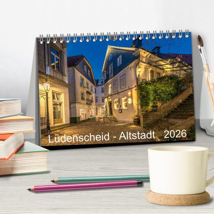 Produktbild: L&uuml;denscheid - Die Altstadt 2026 (Tischkalender 2026 DIN A5 quer), CALVENDO Monatskalender