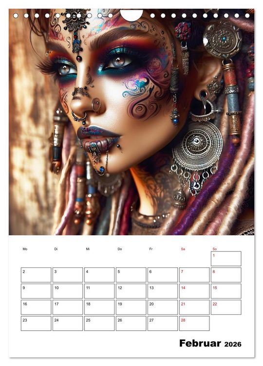 Produktbild: W&uuml;stenk&ouml;niginnen (Wandkalender 2026 DIN A4 hoch), CALVENDO Monatskalender