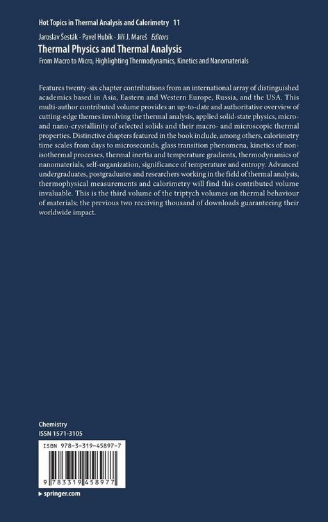 Produktbild: Thermal Physics and Thermal Analysis