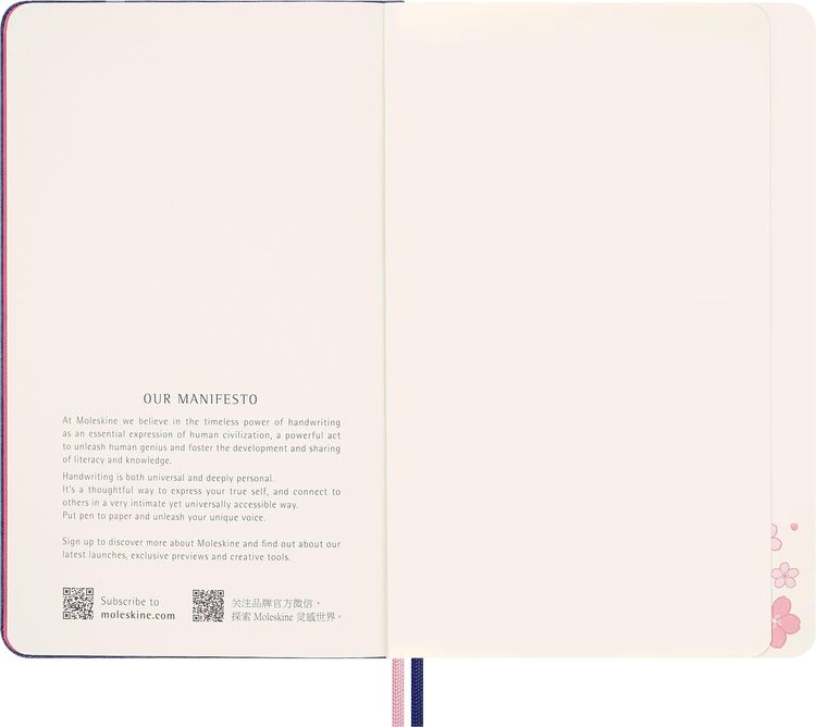 Produktbild: Moleskine Sakura Notizbuch limitierte Ausgabe, L/A5, fester Einband, blanko, ohne Box