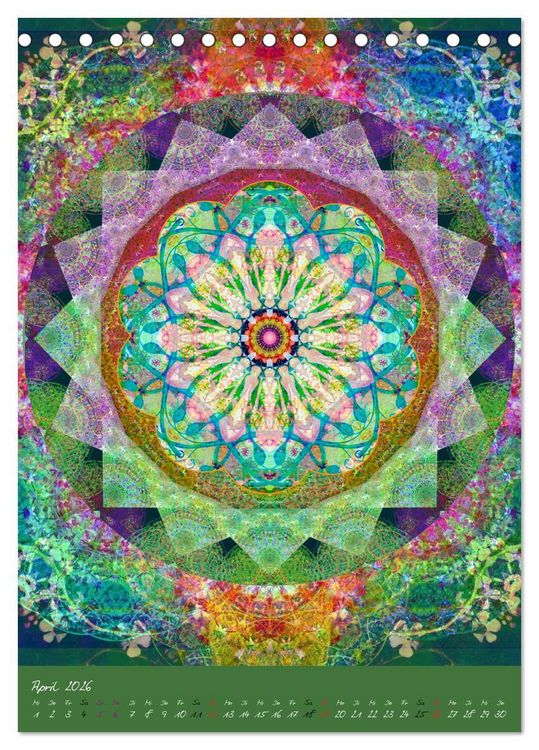 Produktbild: FLORALE MANDALAS (Tischkalender 2026 DIN A5 hoch), CALVENDO Monatskalender