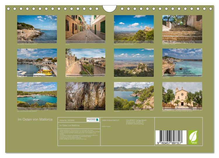Produktbild: Im Osten von Mallorca (Wandkalender 2026 DIN A4 quer), CALVENDO Monatskalender