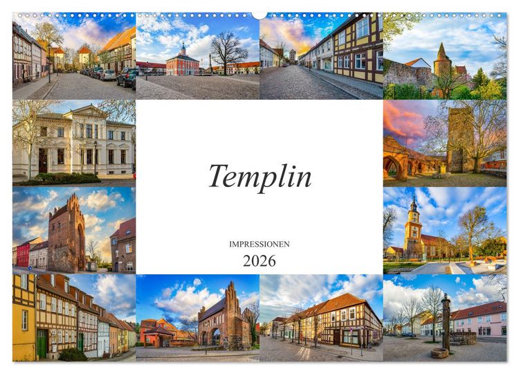 Produktbild: Templin Impressionen (Wandkalender 2026 DIN A2 quer), CALVENDO Monatskalender