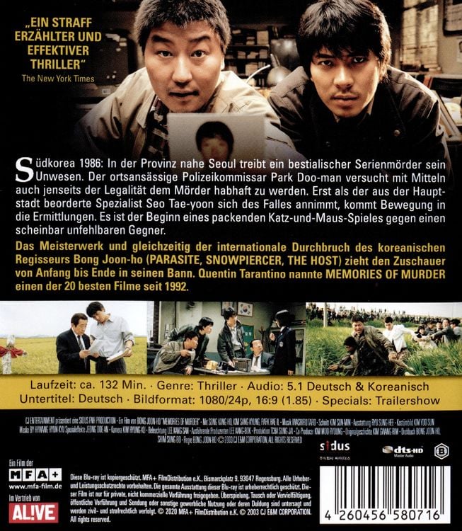 Produktbild: Memories of Murder
