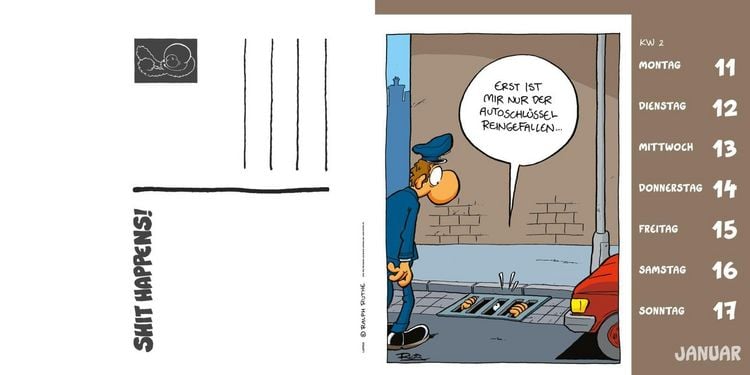 Produktbild: Shit happens! Postkartenkalender 2027