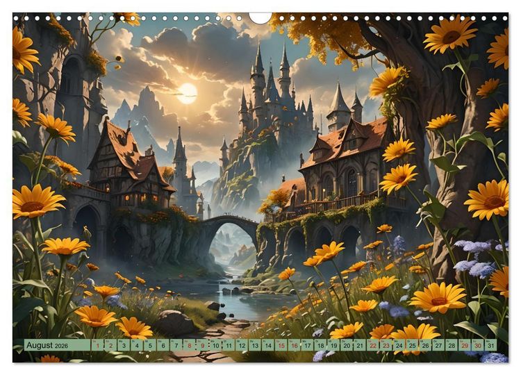 Produktbild: Mittelalterliche St&auml;dte und Burgen (Wandkalender 2026 DIN A3 quer), CALVENDO Monatskalender